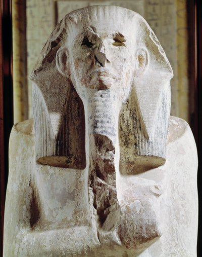 Seated statue of King Djoser (detail) by Egyptian 3rd Dynasty